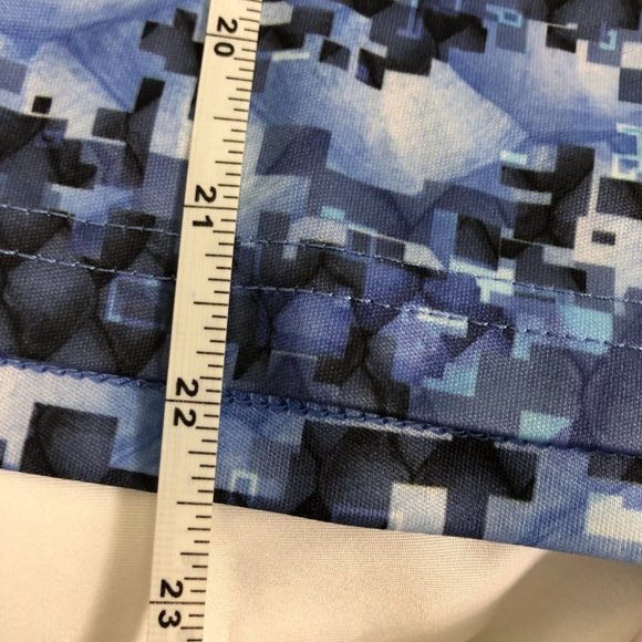 Columbia Blue & White Collarless Long Sleeve T-Shirt | New With Tags - Picture 8 of 8